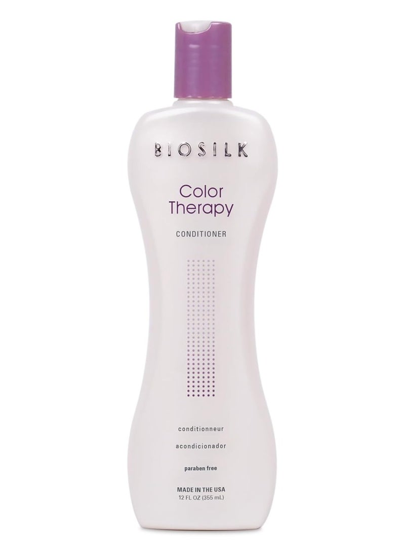 Biosilk Color Therapy Conditioner, Replenishes Moisture While Protecting Color, Enhances Vibrancy & Shine, Sulfate, Paraben & Cruelty-Free, 12 Oz