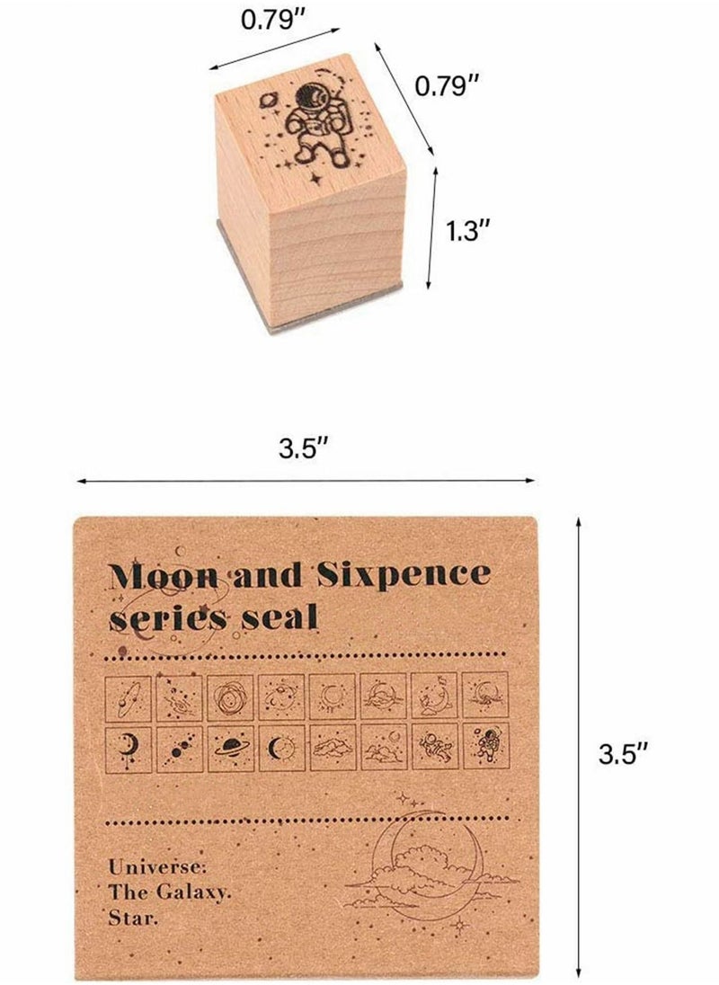 Wooden Rubber Stamps for Arts Crafts Bullet Journals Card Making Scrapbooking Diary Letter