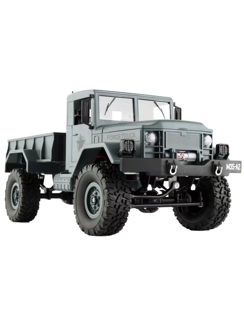 RC Military Truck Pickup 1/16 Scale 4WD RC Military Truck | High-Performance Off-Road Rock Crawler Army Vehicle | 2.4G Remote Control Climbing Car with LED Lights, Heavy-Duty Suspension & 20-Minute Run Time