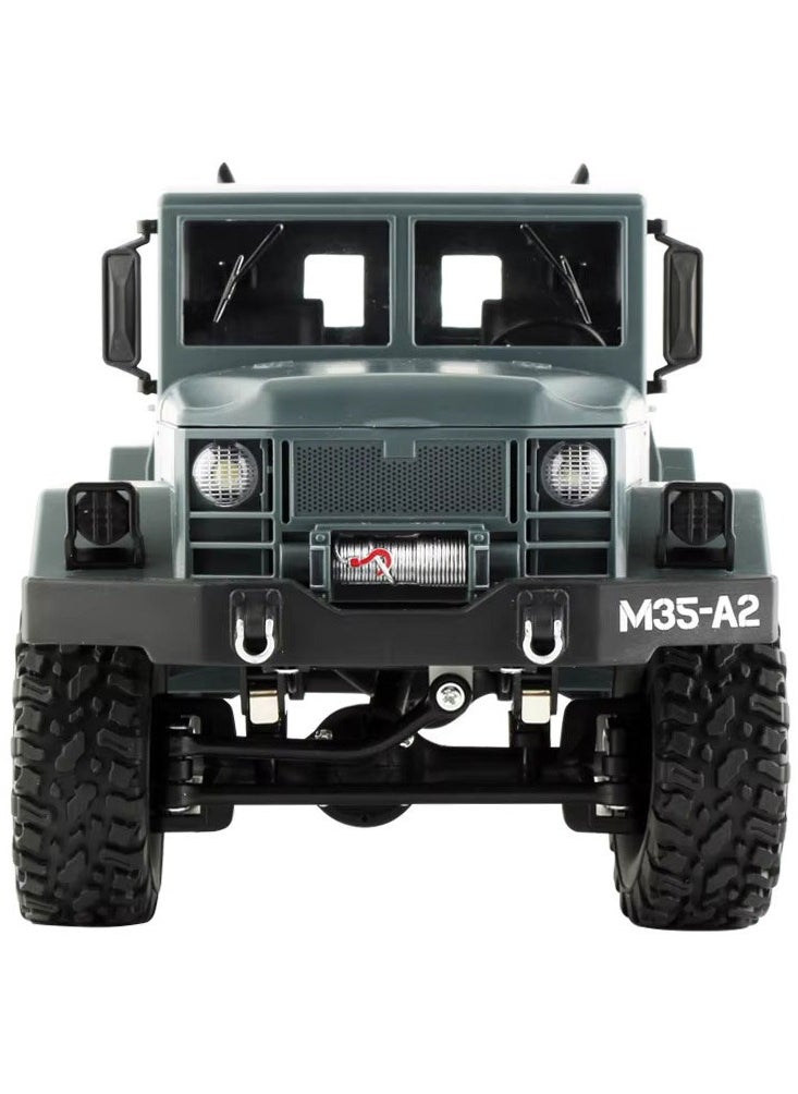 RC Military Truck Pickup 1/16 Scale 4WD RC Military Truck | High-Performance Off-Road Rock Crawler Army Vehicle | 2.4G Remote Control Climbing Car with LED Lights, Heavy-Duty Suspension & 20-Minute Run Time