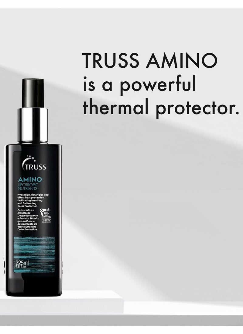 TRUSS Professional Amino Miracle - Heat Protectant Spray for Hair, Seals Cuticle, Repairs Dry Damaged Hair, Frizz Control 225 ML