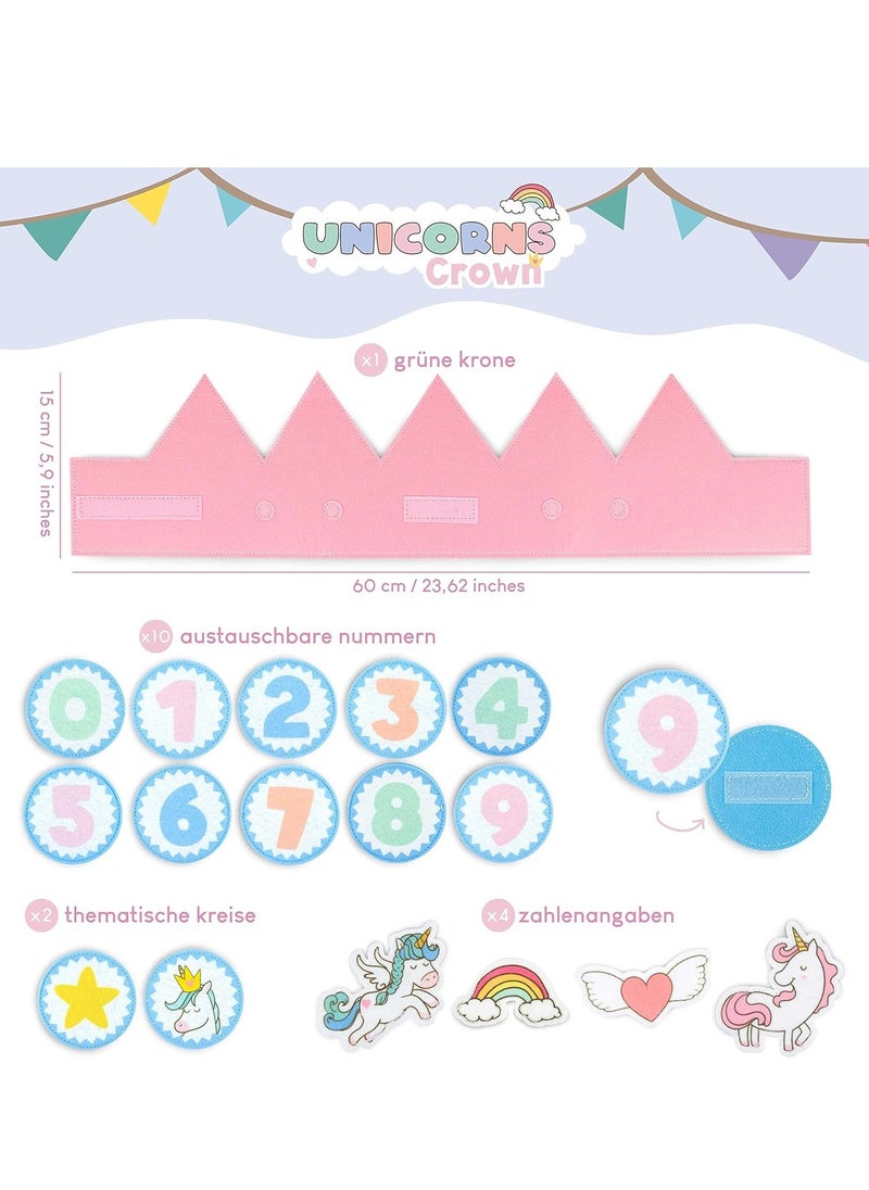 Birthday Hats for 1st Party- Glitter Crown, Kids, Baby's Photo Props, Crown Decoration, Little Girls Hair Accessories Party