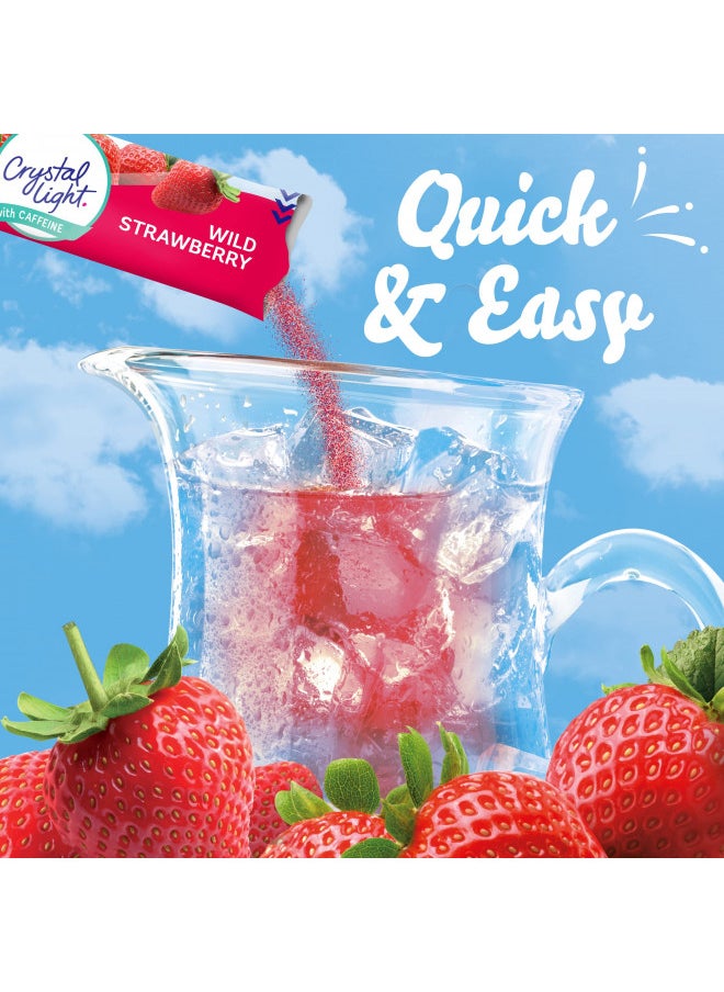 Crystal Light Sugar-Free Energy Wild Strawberry Low Calories Powdered Drink Mix 6 Count Pitcher Packets