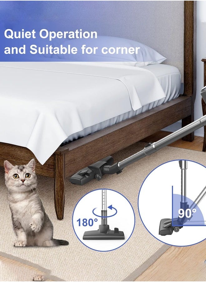 Cordless Vacuum Cleaner, 2 Speed Powerful Suction Stick Vacuum, Lightweight Vacuum for Hardwood Floor Carpet Pet Hair,SK-13020