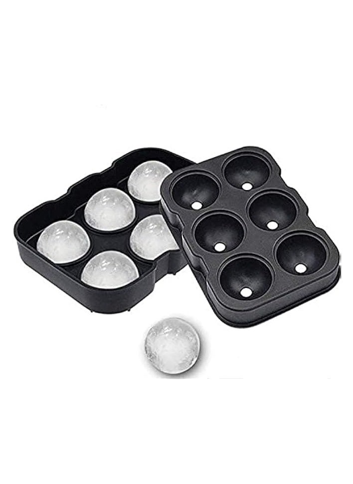 6 Hole Ice Cube Ball Drinking Wine Tray Brick Round Maker Mold Sphere Mould Party Bar Silicone