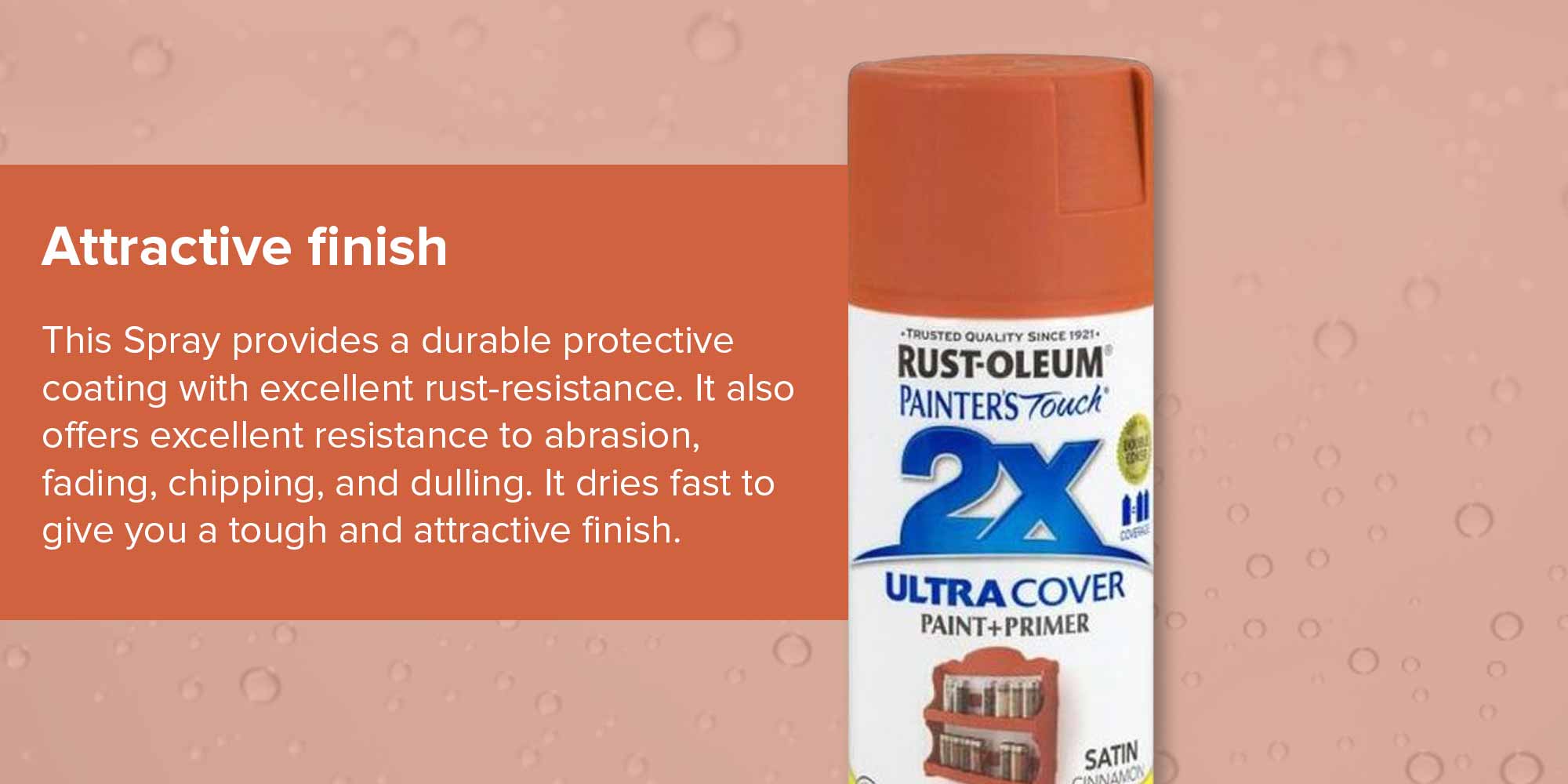 Painter's Touch 2X Ultra Cover Satin Paint And Primer Spray Cinnamon