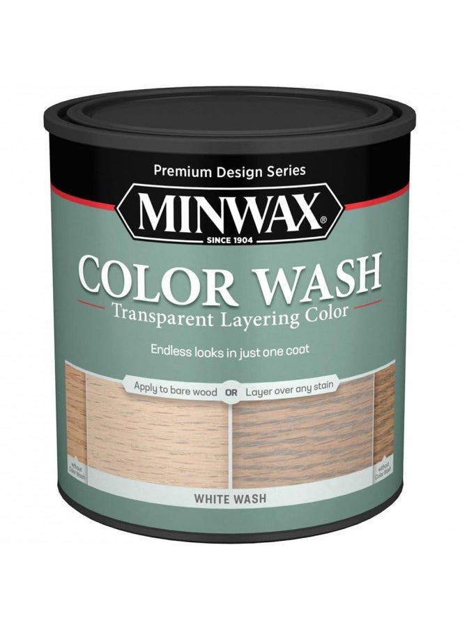 Minwax 618604444 Color Wash Transparent Layering Color, White Wash, 1 Quart