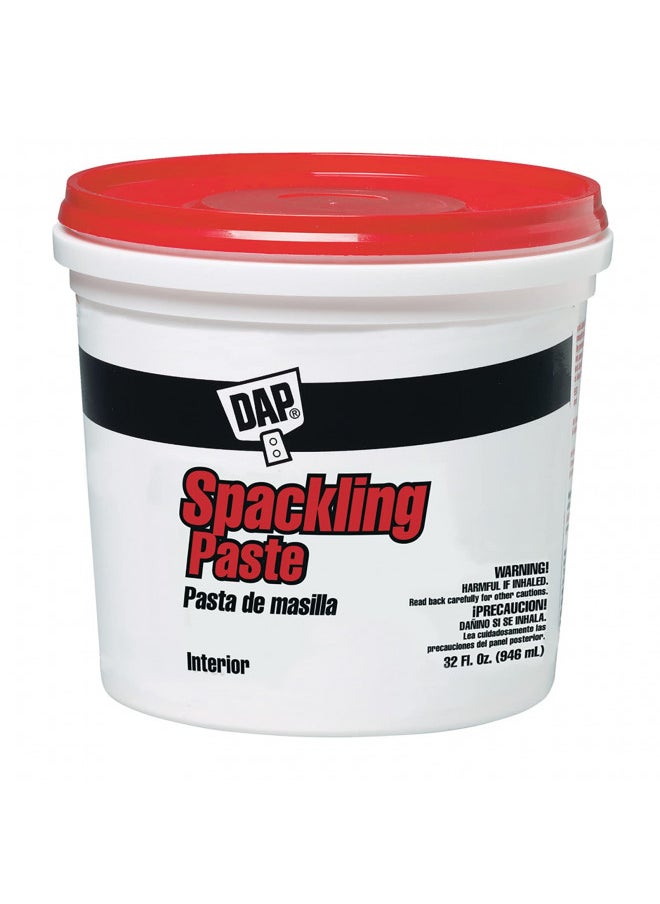 DAP 10204 Spackling Paste Rtu Qt Raw Building Material, 32 Fl Oz (Pack of 1), White