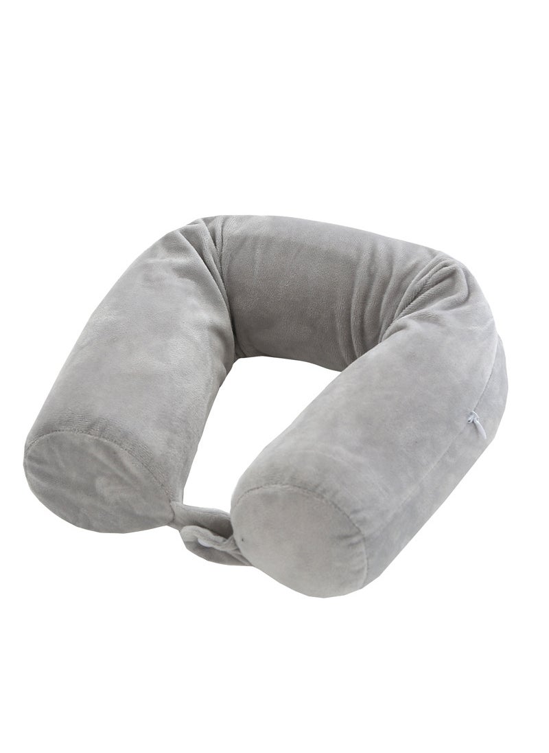 Memory foam twisted pillow slow rebound U-shaped pillow cylindrical pillow PU bendable foam memory foam pillow core Crystal super soft silver gray