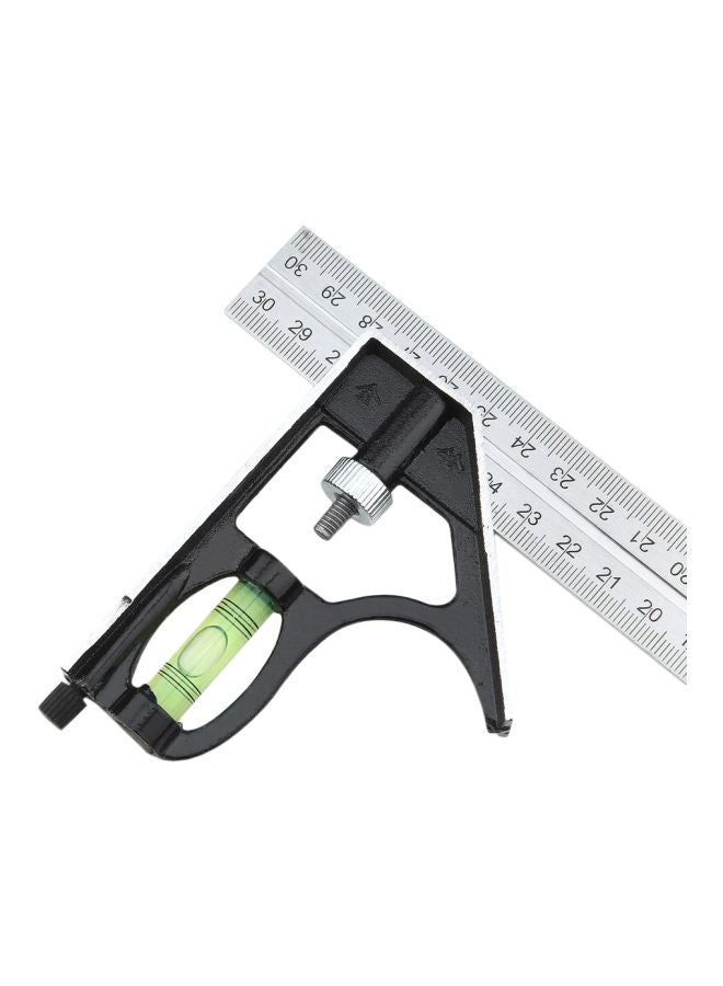 Stainless Steel Adjustable Right Angle Ruler Silver