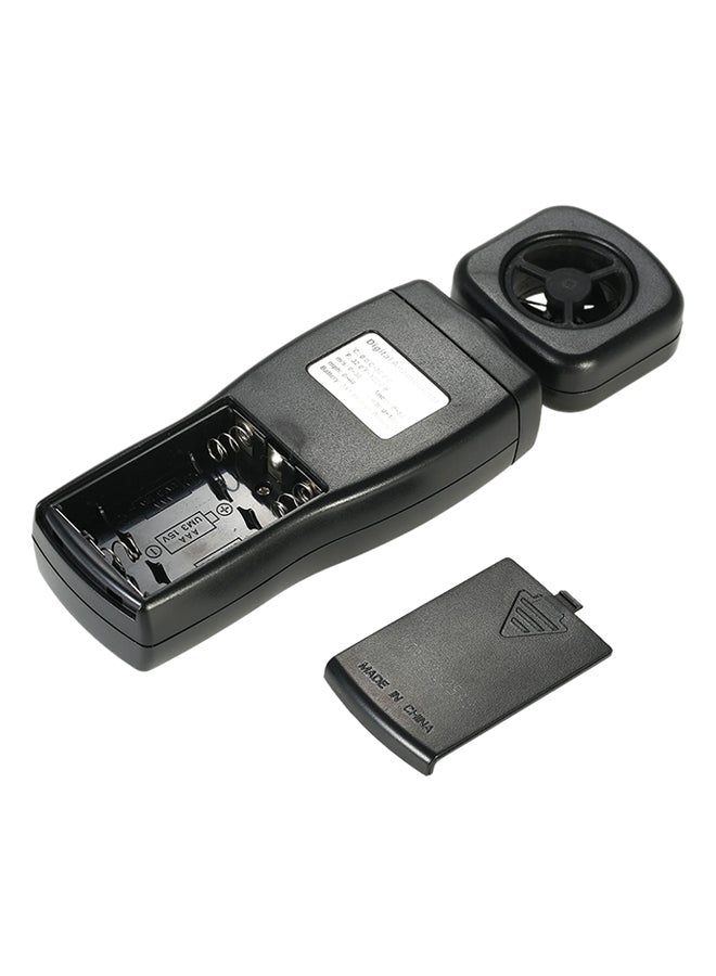 Mini LCD Digital Wind Speed Meter With Backlight Black 16.5x5x2.7centimeter