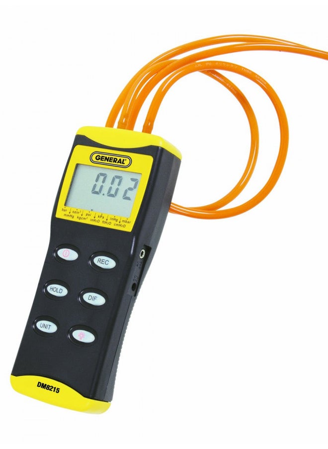 General Tools DM8215 Deluxe Digital Manometer, 0-15 psi