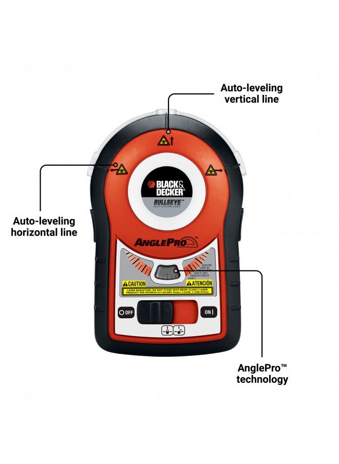 BLACK+DECKER BullsEye Auto-Leveling Laser with AnglePro (BDL170)