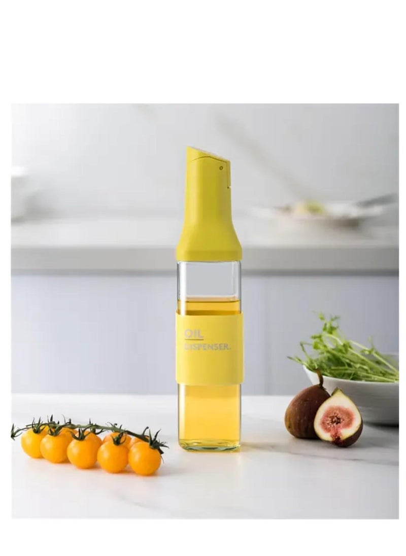 Glass Oil Bottle, Multi Use Oil Container, Auto-Flip Oil Spout, Easy Refuel Oil Bottle, 500Ml Olive Oil Dispenser, Household Kitchen Glass Oil Pot, Condiment Bottle, For Sesame Oil Soy Sauce Vinegar