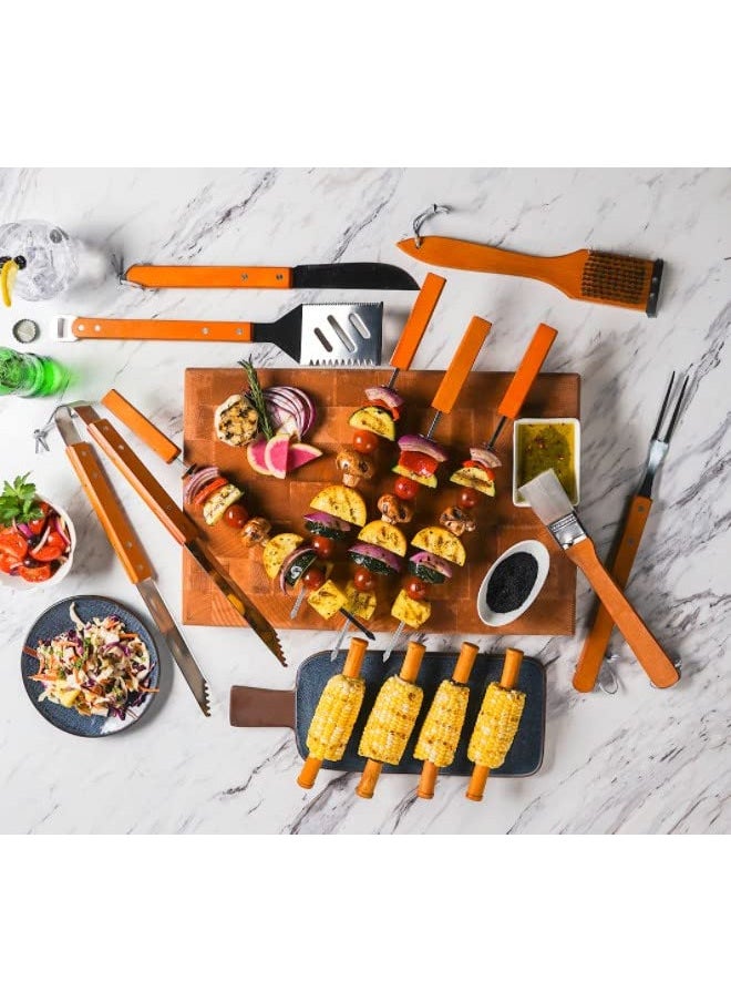 Mr. Bar-B-Q Deluxe BBQ Tool Set | All in One BBQ Tool Set | Premium Hard-Shell Case | Contains 18 Stainless Steel BBQ Grilling Tools | BBQ Tools Set for Men