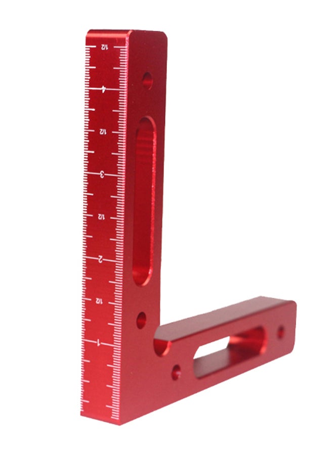 Right Angle Positioning Clamping Ruler Red 120 x 120mm