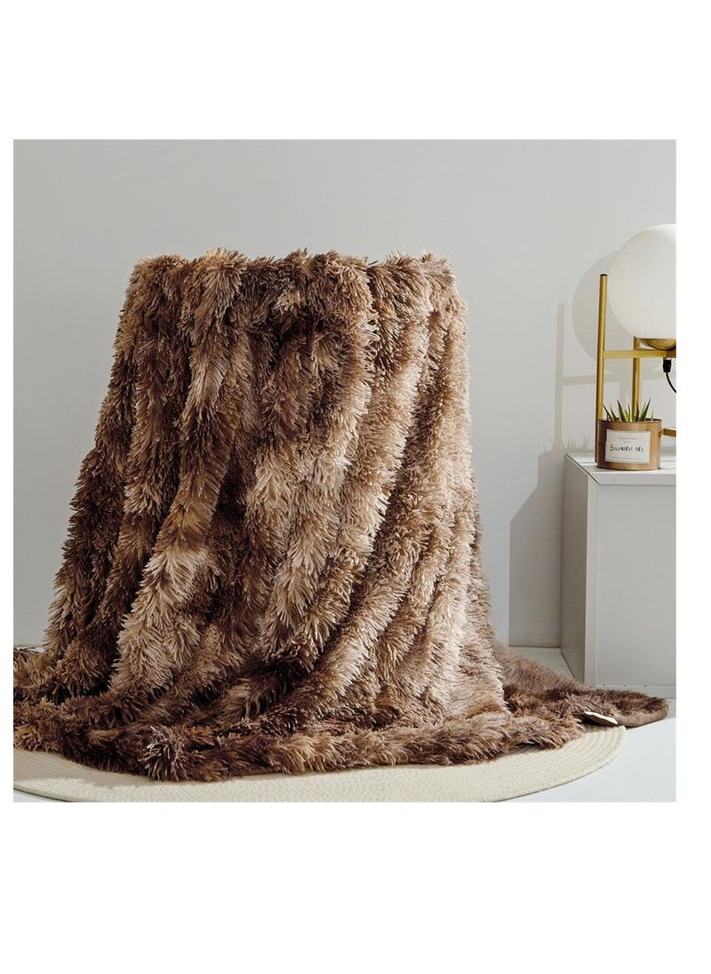 Best Home Fashion Heavyweight Super Soft Luxury Faux Fur Throw Blanket