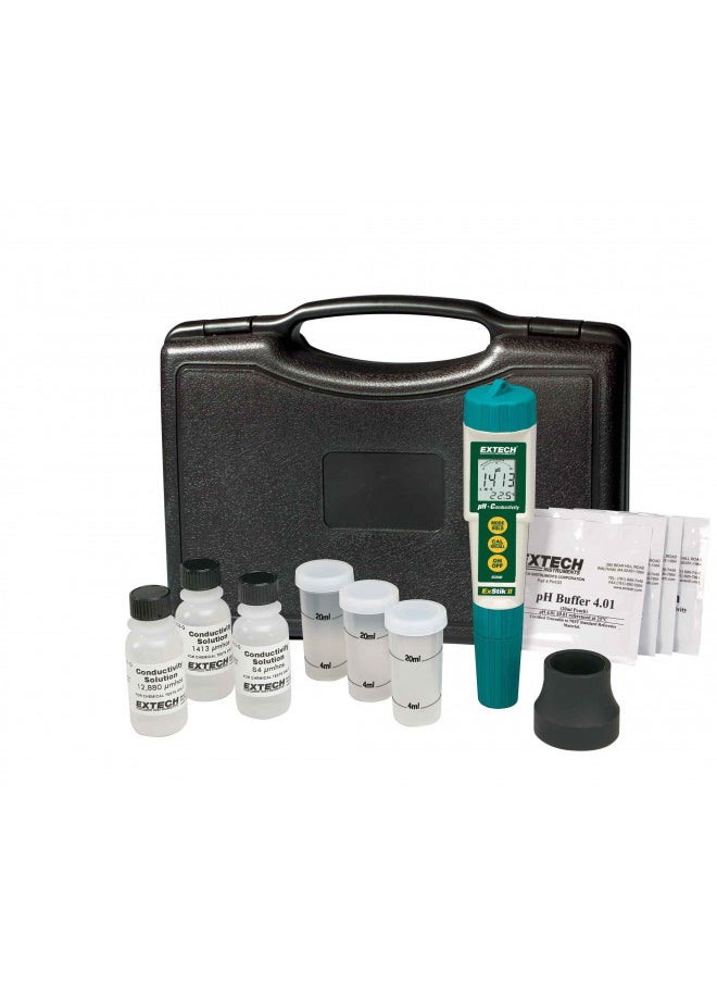 Extech EC510 Waterproof ExStik II pH/Conductivity Meter Kit