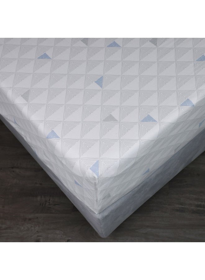 Malta Pixel Printed Cotton King Flat Sheet 260 x 240 cm