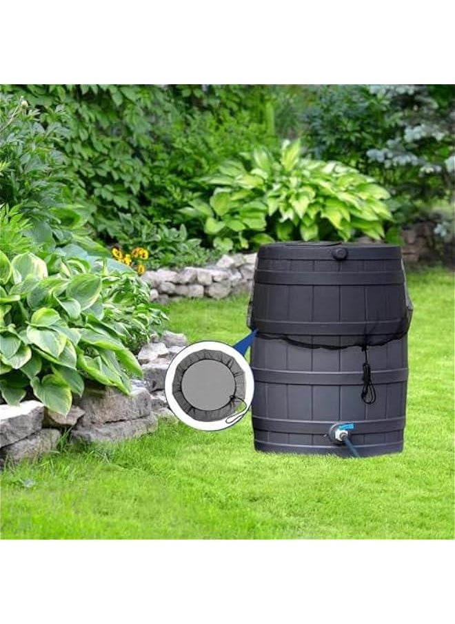 Barrels Water Net - Mesh Rain Barrel | Large Bucket Mesh Covers | Barrels Netting Woven Mesh | Adjustable Protective Rain Barrel | Rain Collection Barrels Netting Screen for Rain Bu