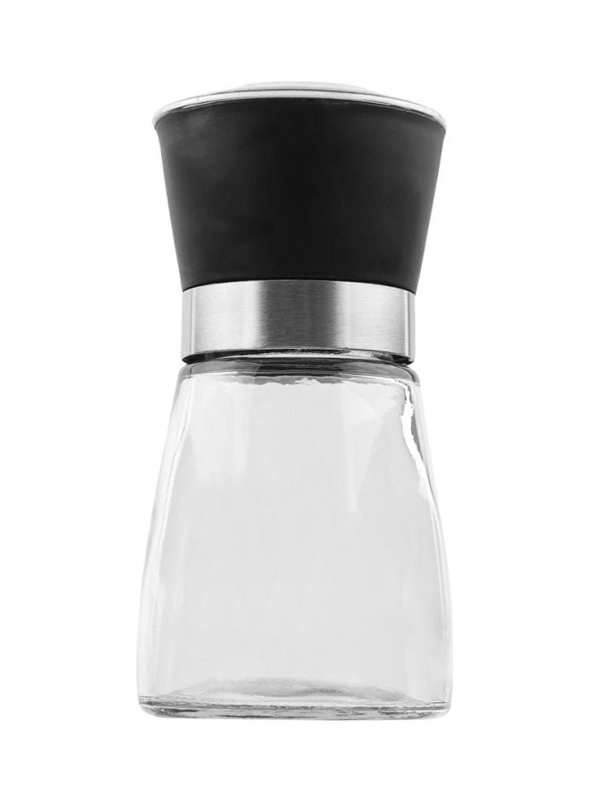 Pepper Salt Spice Mill Grinder Black/Clear/Silver 5x5x13centimeter