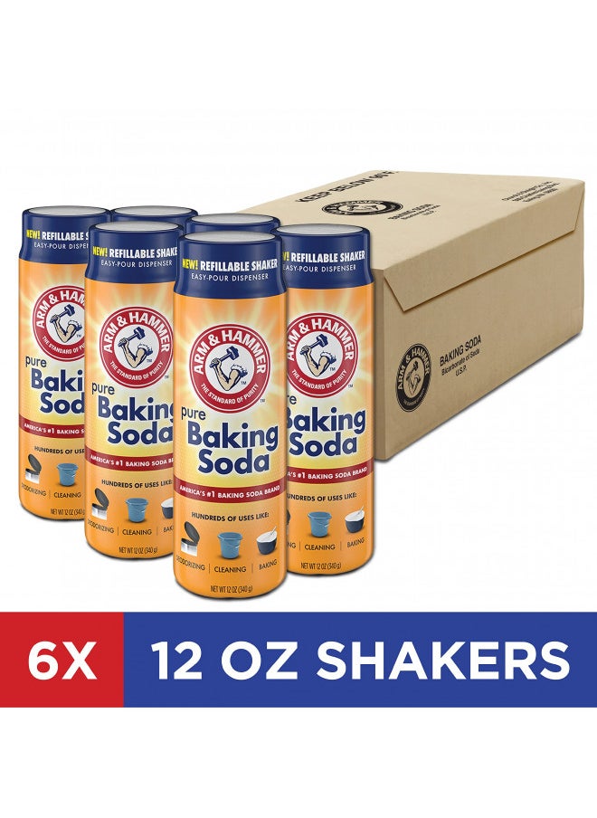 Arm & Hammer Baking Soda Shaker, 12 Oz (Pack of 6)