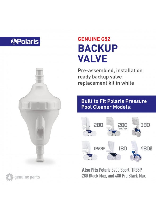 Zodiac G52 Back Up Valve Replacement Kit, White