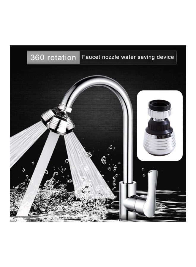 Sturdy Water Saving Faucet Adapter Silver/Black 6.2x6.5x3.5cm