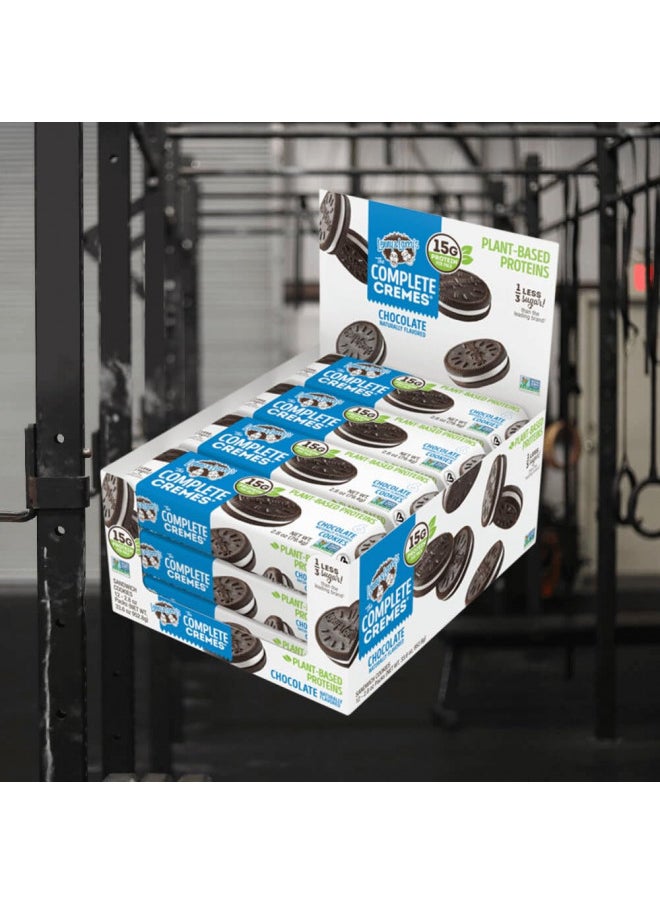 Lenny & Larry's The Complete Cremes®, Sandwich Cookies, Chocolate, Vegan, 5g Plant Protein, 6 Cookies Per Pack (Box of 12)