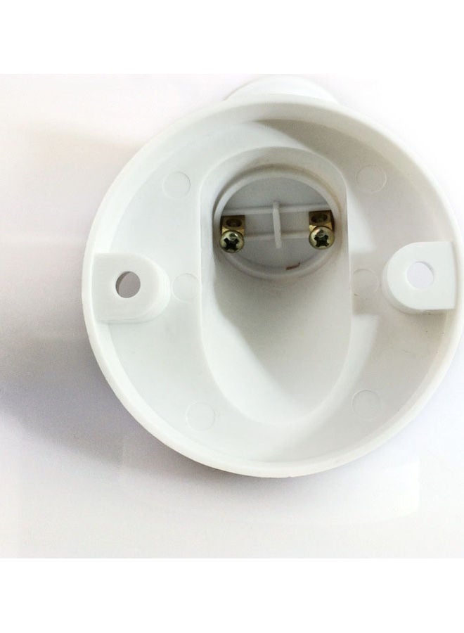 E27 Oblique Screw Lamp Base Socket White 6 x 6 x 6cm