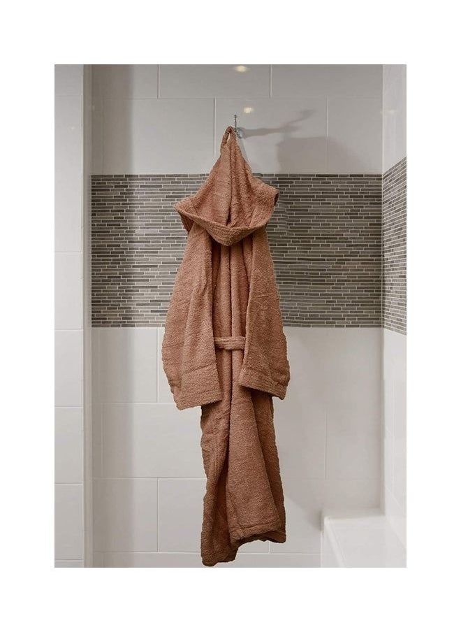 Bliss Casa - Unisex Bathrobe - 100% Cotton Super Soft Highly Absorbent Bathrobes For Women & Men- Perfect for Everyday Use Unisex Brown Adult Size