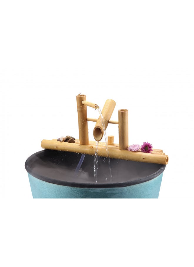 Lifegard Aquatics Bamboo Fountains Kit with Pump, Tubing, Plant Holder Complete Corded Electric Kits for Indoor/Outdoor Use Water Resistant Bamboo, Quiet One Pumps 8