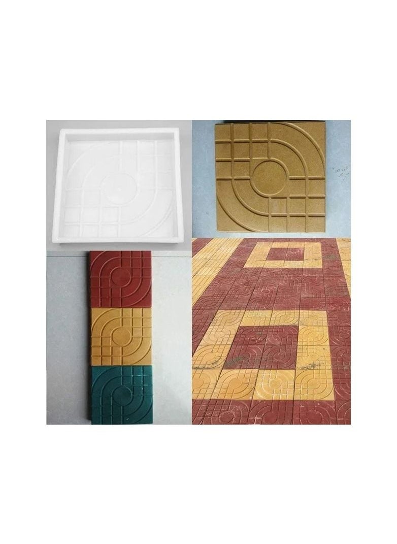 1-Piece DIY Path Paving Maker Mold,Brick Concrete Stone Square Mould,Slabs Patio Garden Lawn Pavement Paver Driveway Paving Mold,Size S