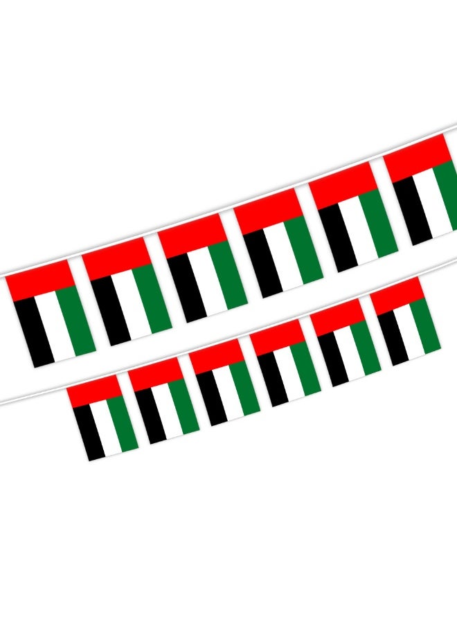 Square Outdoor Decor Polyester UAE National Flag - Set of 2