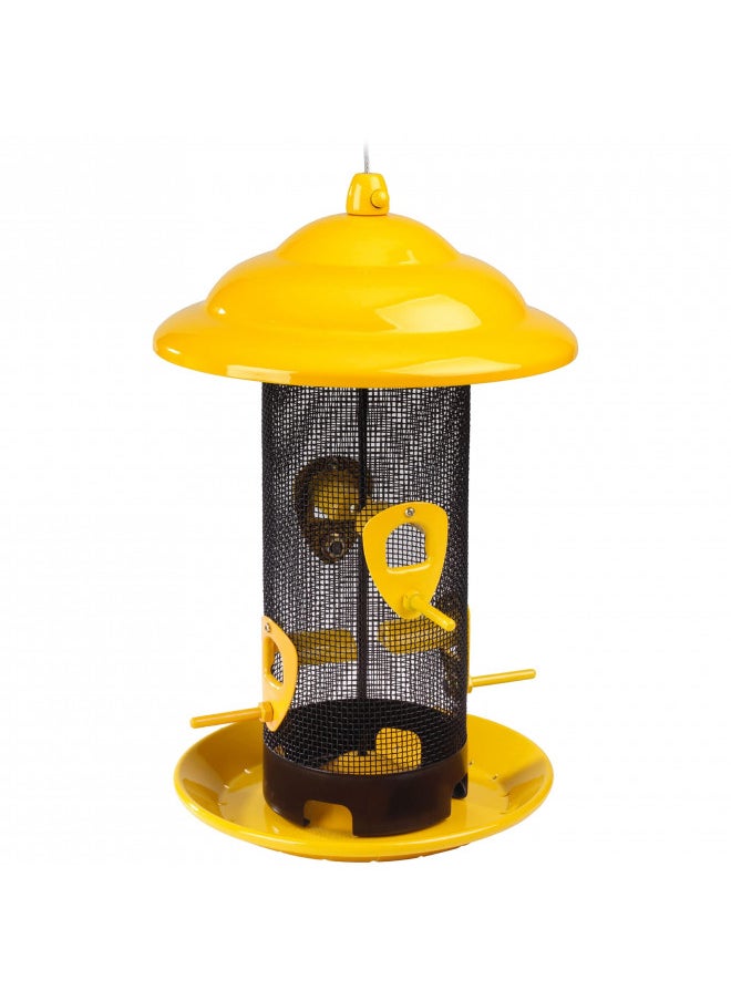 More Birds Sedona Screen Bird Feeder, 4 Feeding Ports, 2.8 lb Bird Seed Capacity