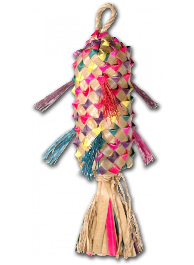 Planet Pleasures Spiked Pinata Natural Bird Toy, Medium/11