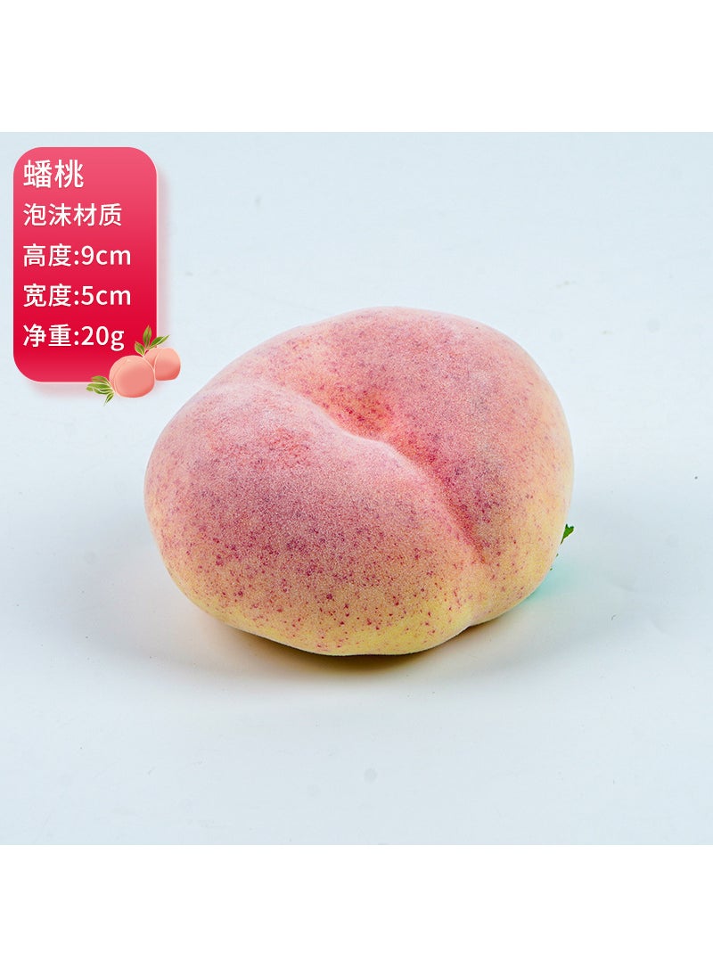 Artificial Large Peach Model Decor Flat Peach