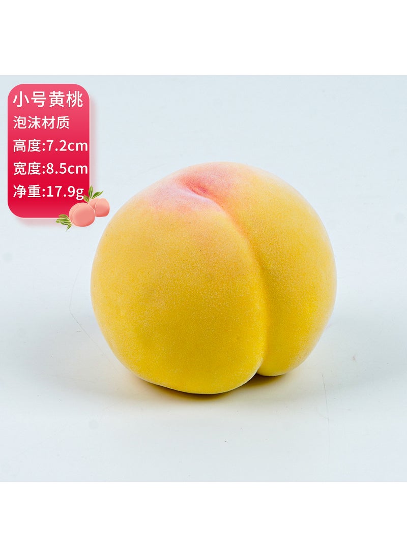 Artificial Large Peach Model Decor Small yellow peach