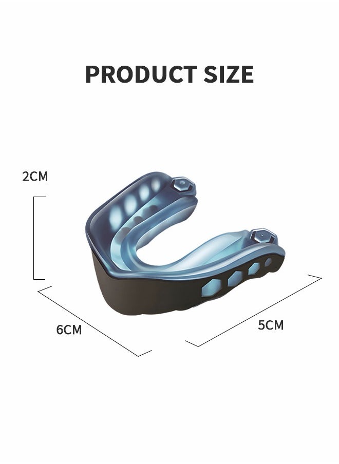 3 Pack EVA Mouthguards with Case, Sport Mouth Guards Mouthguard Gum Guard, Mouthguard Slim Fit for Boxing, Basketball, Hockey, Soccer