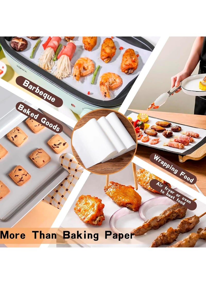 Parchment Paper 200 Sheets, 9 * 13 Non-stick Baking Paper, Pre-cut Parchment Paper for Baking, Cooking, Grilling, Frying and Steaming, Fits Quarter Baking Sheet