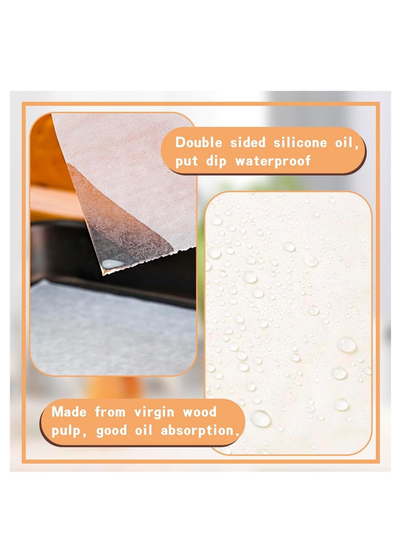 Parchment Paper 200 Sheets, 9 * 13 Non-stick Baking Paper, Pre-cut Parchment Paper for Baking, Cooking, Grilling, Frying and Steaming, Fits Quarter Baking Sheet