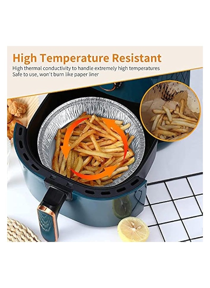 Air Fryer Disposable Aluminum Foil Liners, 30PCS Non-stick Air Fryer Liner 8 Inch, Oil-proof, Water-proof