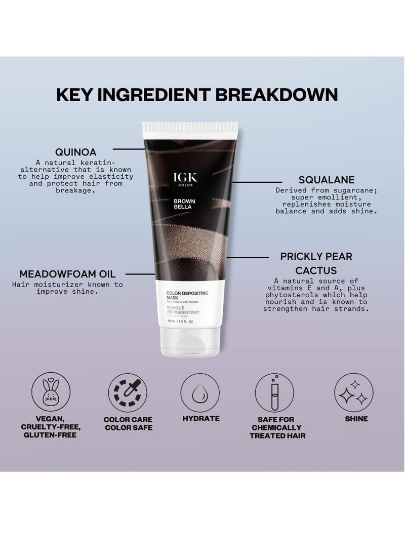 IGK COLOR DEPOSITING MASK | Conditioning + Hydrate + Shine | Vegan + Cruelty Free |