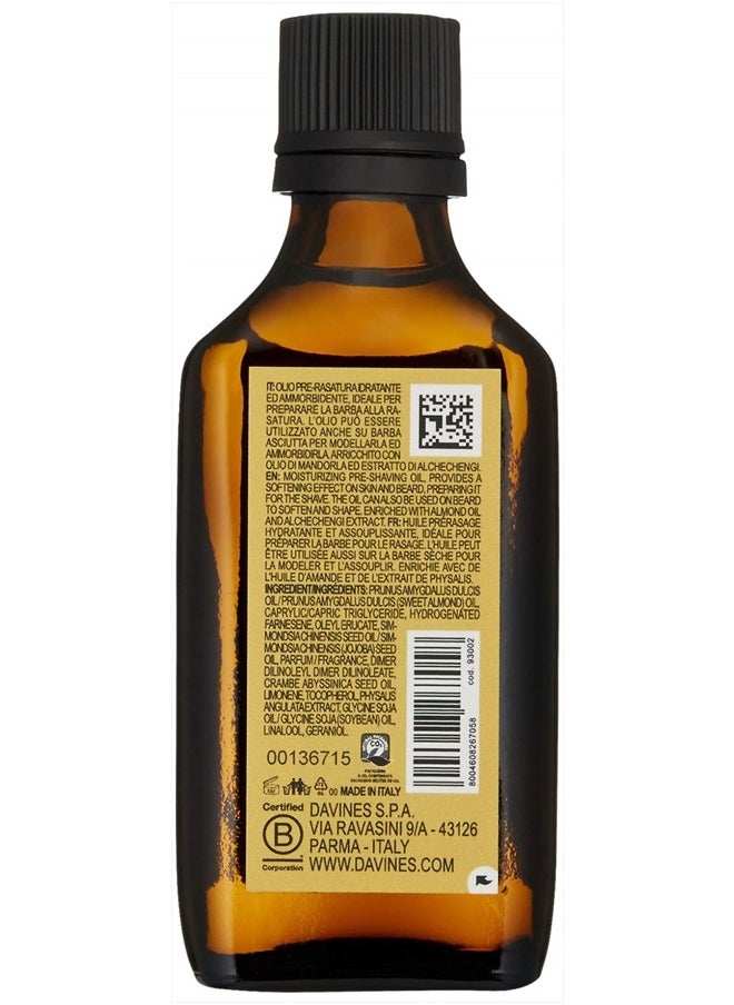 Pasta & Love Men's Hydrating and Protective Pre-Shaving Plus Beard Oil, Weightless and Residue-Free, 1.69 fl. Oz.