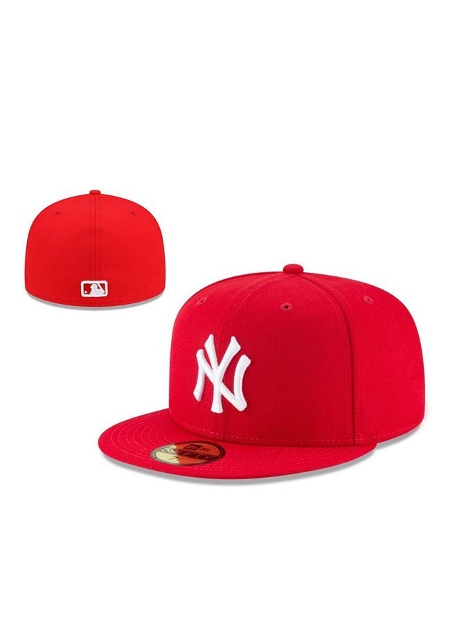 NEW ERA 3D Embroidered Fitted Baseball Team Cap with Closed Back for Sun Protection-61.5CM