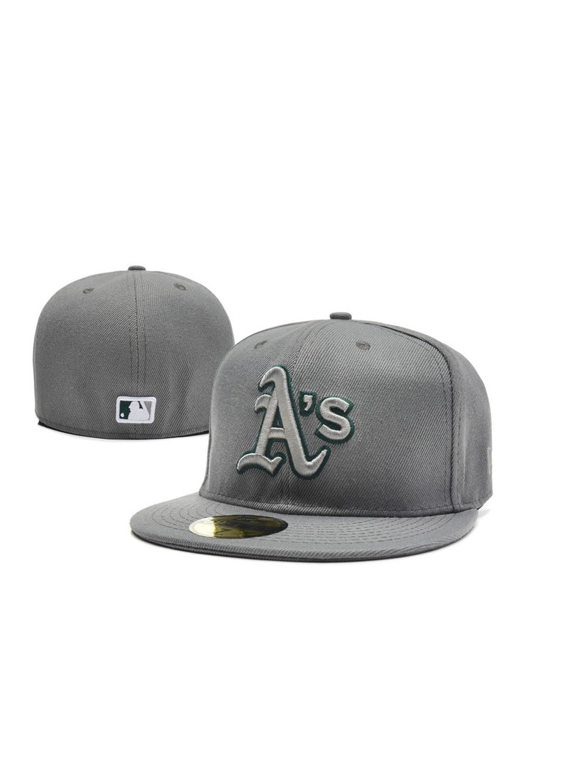 NEW ERA 3D Embroidered Fitted Baseball Team Cap with Closed Back for Sun Protection-58.7CM