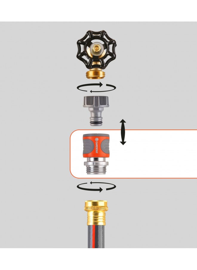 Gardena 39017 Premium Metal Female Garden Hose Connector