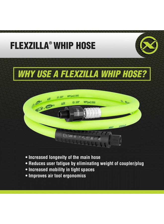 Flexzilla Swivel Whip Air Hose, 3/8 in. x 4 ft. (1/4