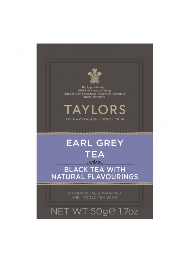 Taylors of Harrogate Earl Grey, 20 Count (Pack of 6)