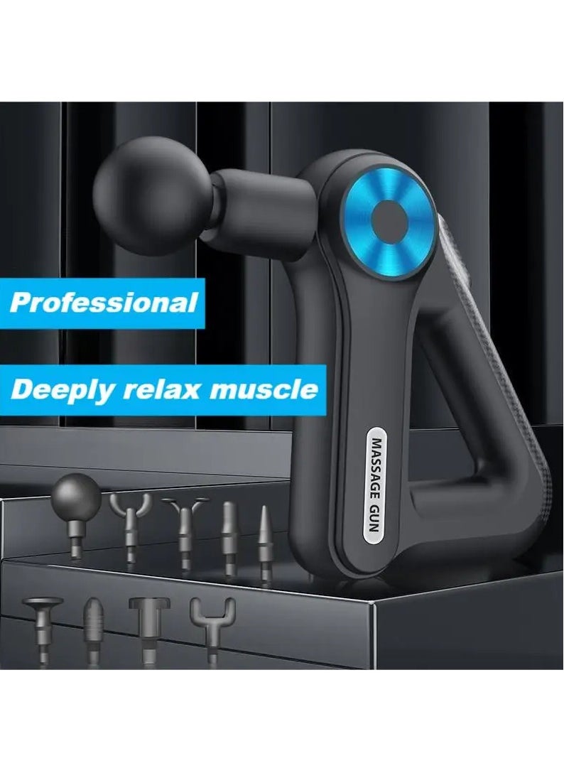 9 Heads 9 Gears Professional Total Fitness Massage Gun Small Golden Triangle Long Standby Massage Gun